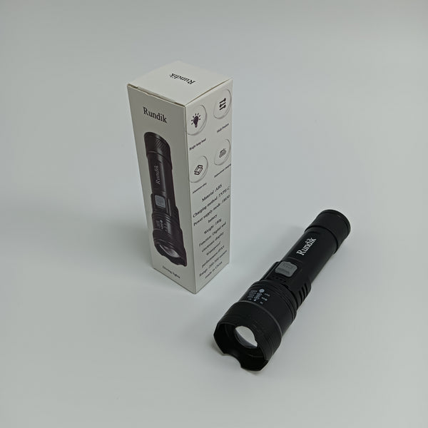 Rundik Diving lights Rechargeable Handheld LED Diving Flashlight with Zoom Function