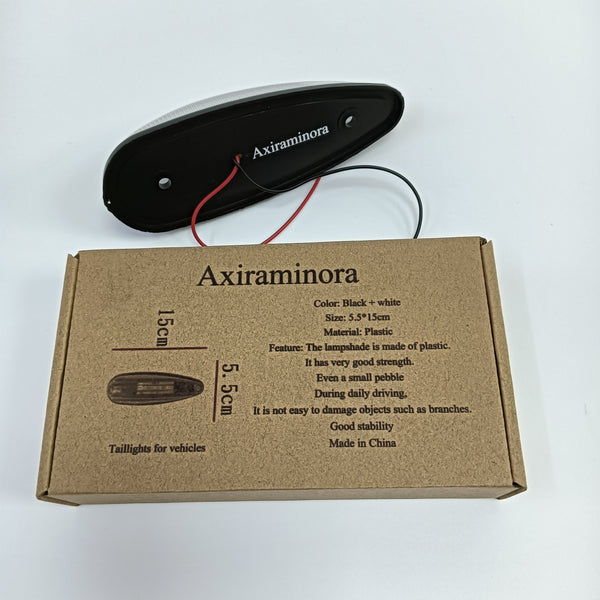 Axiraminora Taillights for vehicles Plastic LED Taillight for Vehicles, Black and White, 5.5x15cm