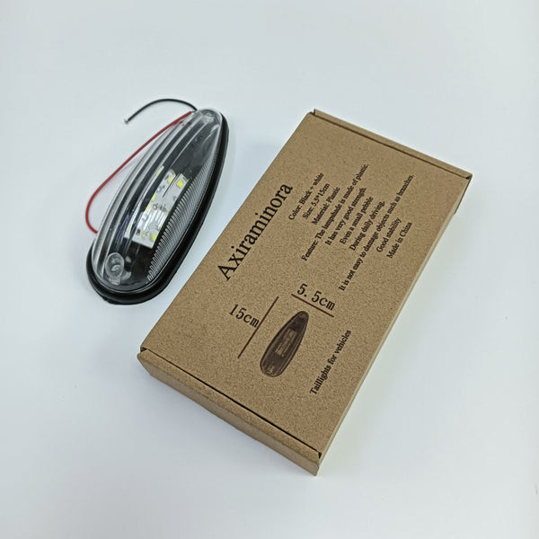 Axiraminora Taillights for vehicles Plastic LED Taillight for Vehicles, Black and White, 5.5x15cm