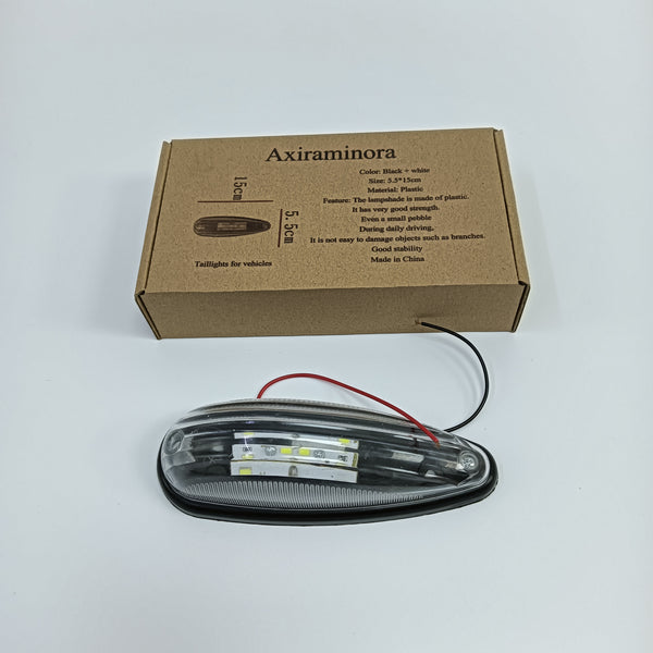 Axiraminora Taillights for vehicles Plastic LED Taillight for Vehicles, Black and White, 5.5x15cm