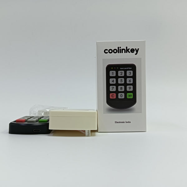 coolinkey Electronic locks White Electronic Keypad Lock, Key Password Entry, Plastic ABS Material