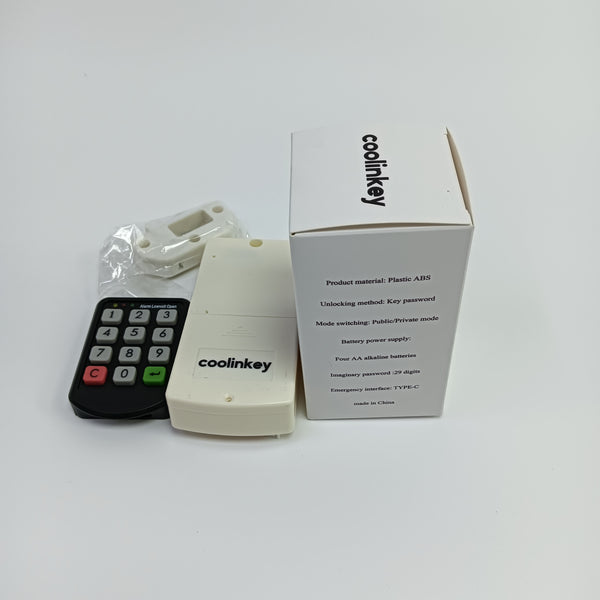 coolinkey Electronic locks White Electronic Keypad Lock, Key Password Entry, Plastic ABS Material