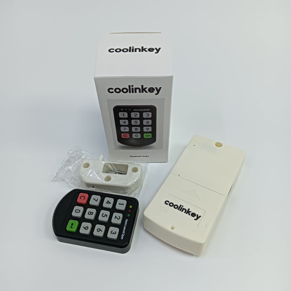 coolinkey Electronic locks White Electronic Keypad Lock, Key Password Entry, Plastic ABS Material