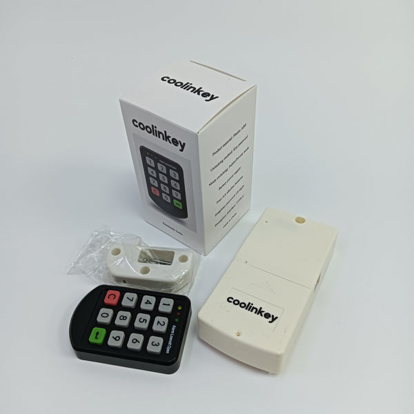 coolinkey Electronic locks White Electronic Keypad Lock, Key Password Entry, Plastic ABS Material