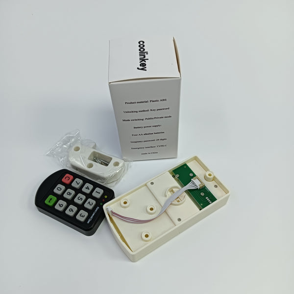 coolinkey Electronic locks White Electronic Keypad Lock, Key Password Entry, Plastic ABS Material