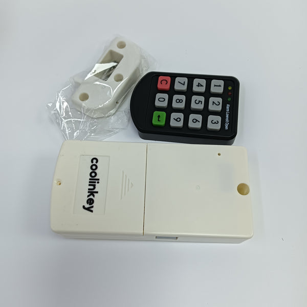 coolinkey Electronic locks White Electronic Keypad Lock, Key Password Entry, Plastic ABS Material