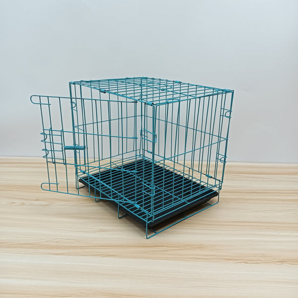 LONCHAN Cages for pets Durable Metal Pet Cage with Removable Tray, Blue