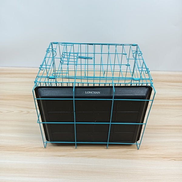 LONCHAN Cages for pets Durable Metal Pet Cage with Removable Tray, Blue