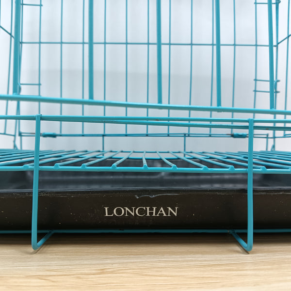 LONCHAN Cages for pets Durable Metal Pet Cage with Removable Tray, Blue