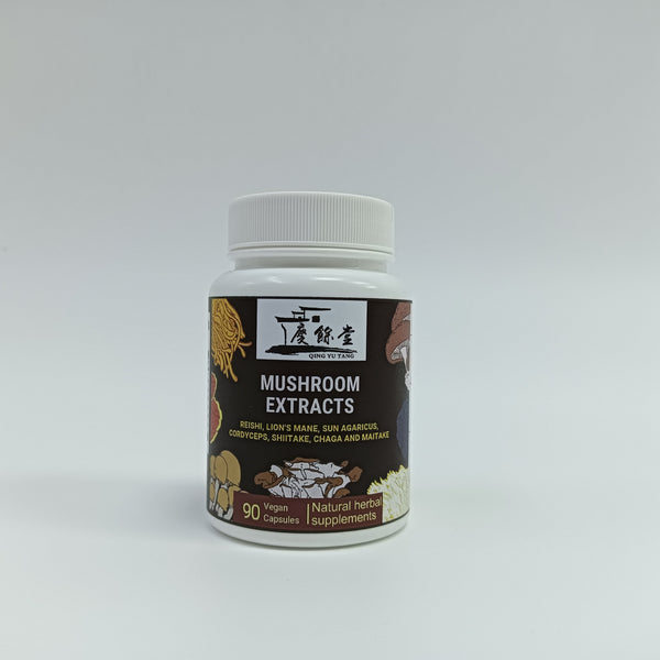 QING YU TANG Natural herbal supplements Natural Herbal Supplement for Immune Support, Mushroom Extracts, 90 Vegan Capsules
