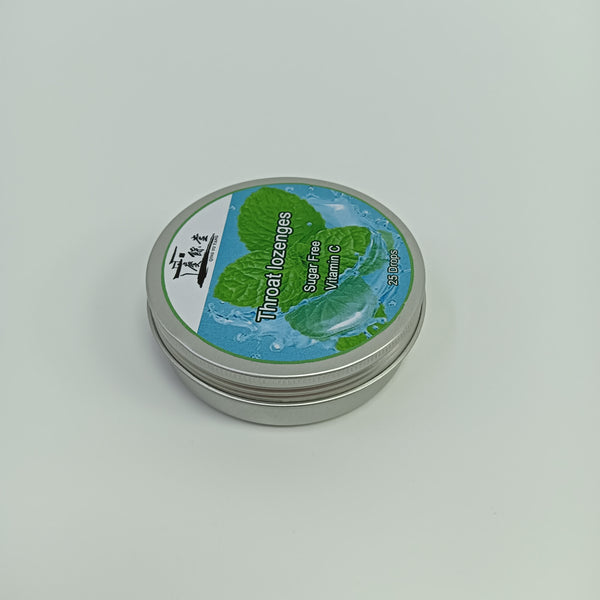 QING YU TANG Throat lozenges 25 Drops Throat Lozenges, Sugar Free with Vitamin C, Soothing Relief for Sore Throats, Mint Flavor