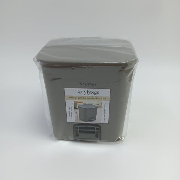 Xayiyxgs Garbage pails for household purposes Step-On Trash Can for Household, Gray, 6L Capacity with Foot Pedal