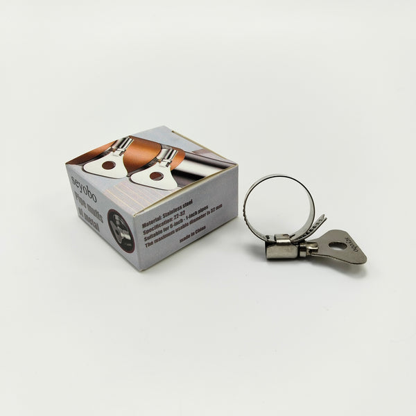 seyobo Pipe muffs of metal Stainless Steel Hose Clamp for Pipe, Silver, Adjustable Band Design