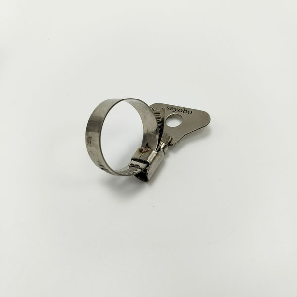seyobo Pipe muffs of metal Stainless Steel Hose Clamp for Pipe, Silver, Adjustable Band Design