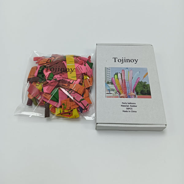 Tojinoy Party balloons Multicolor Party Balloons, Rubber Material, 50 Pieces