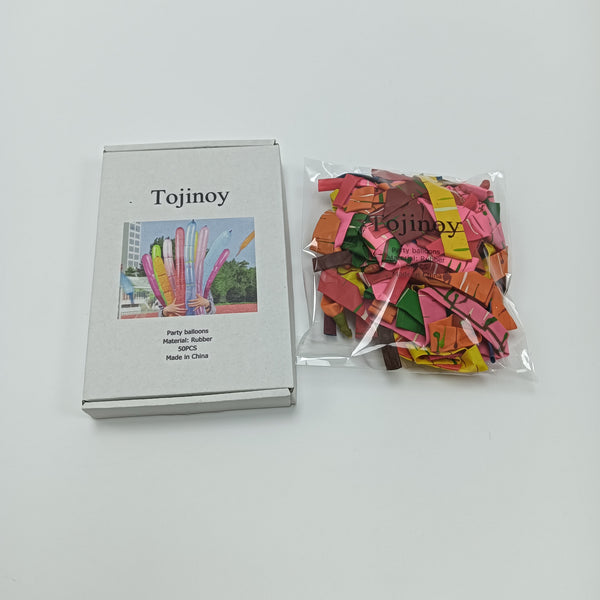 Tojinoy Party balloons Multicolor Party Balloons, Rubber Material, 50 Pieces