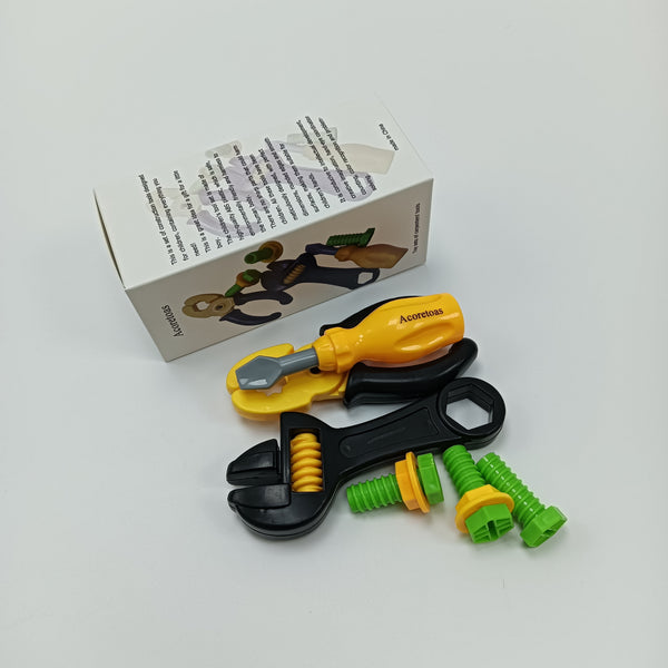 Acoretoas Toy sets of carpenters' tools Toy Carpenter Tool Set, Toy Tools with Wrench, Screwdriver, Bolts and Nuts