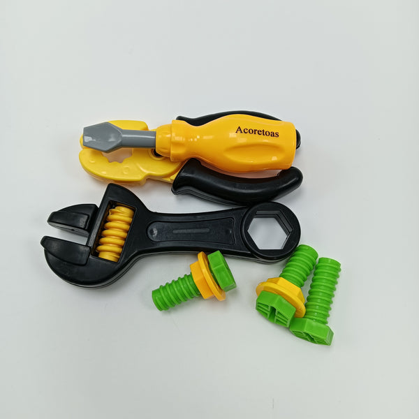 Acoretoas Toy sets of carpenters' tools Toy Carpenter Tool Set, Toy Tools with Wrench, Screwdriver, Bolts and Nuts
