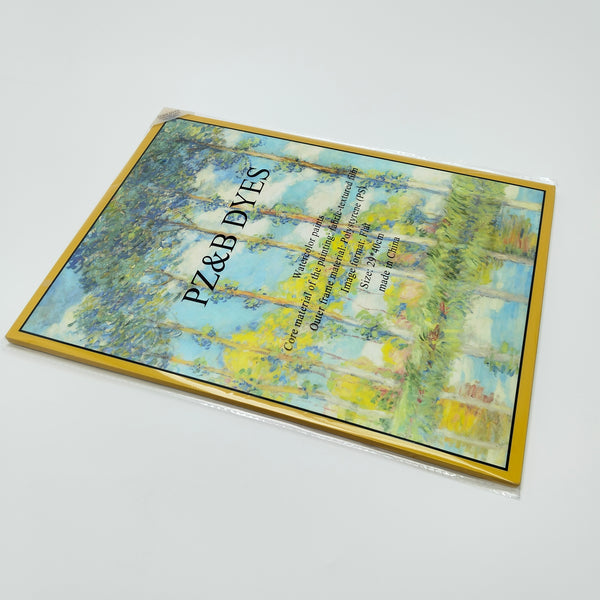 PZ&B DYES Watercolor paints Exquisite Watercolor Paints, Fabric-Textured Film, Polystyrene Frame, Flat Format, 29x40cm