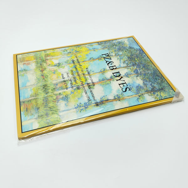 PZ&B DYES Watercolor paints Exquisite Watercolor Paints, Fabric-Textured Film, Polystyrene Frame, Flat Format, 29x40cm