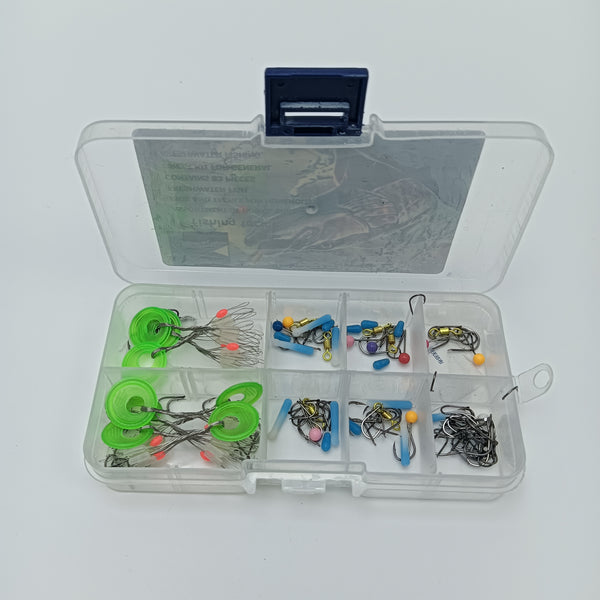 DARK SKERRY fishing tackle 83 Pieces Assortment with Hooks, Sinkers, Rigs for Freshwater Fish