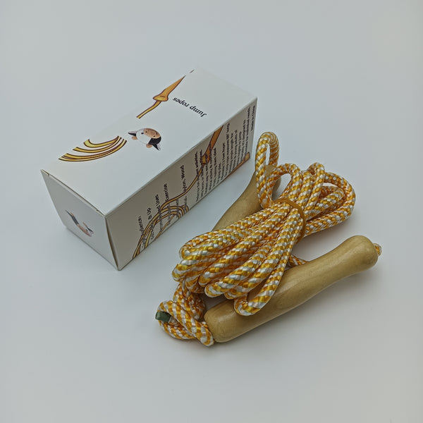 Jump ropes Wooden Jump Rope with Braided Cotton Rope for Kids and Adults