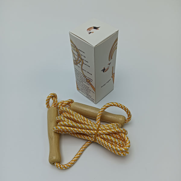 Jump ropes Wooden Jump Rope with Braided Cotton Rope for Kids and Adults
