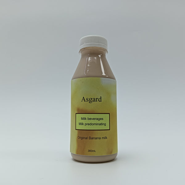 Asgard Milk beverages, milk predominating Original Banana Milk - 360ml, Low - Calorie Healthy Drink for Daily Hydration