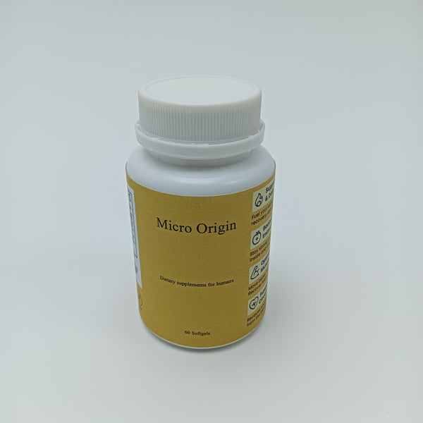 Micro Origin Dietary supplements for humans 60 Softgels,  Non - GMO, Gluten - Free, Vegan - Friendly