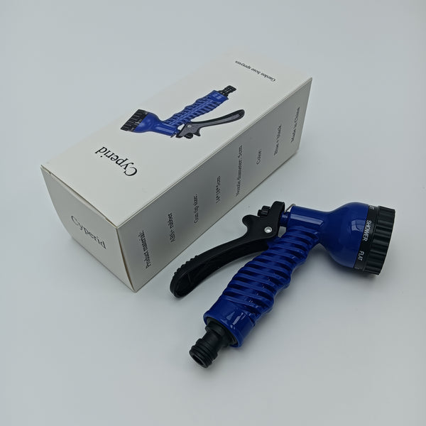 Cyperid Garden hose sprayers Blue Garden Hose Spray Nozzle, Multi-Pattern Water Sprayer with Trigger Handle