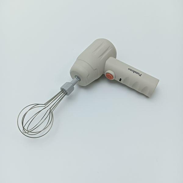 Pundoxo Electric egg beaters Portable Electric Hand Mixer with Whisk Attachment, Handheld Egg Beater, Beige