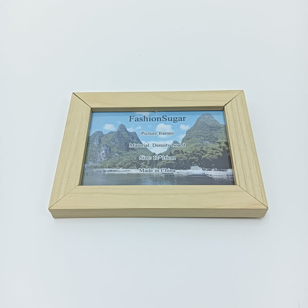 FashionSugar Picture frames Natural Wood Color Picture Frame, Density Board Material, 12x16cm Size