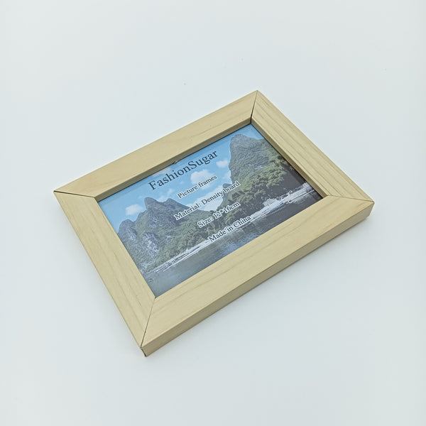 FashionSugar Picture frames Natural Wood Color Picture Frame, Density Board Material, 12x16cm Size