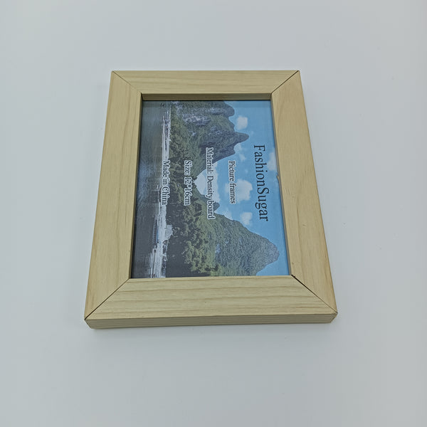 FashionSugar Picture frames Natural Wood Color Picture Frame, Density Board Material, 12x16cm Size