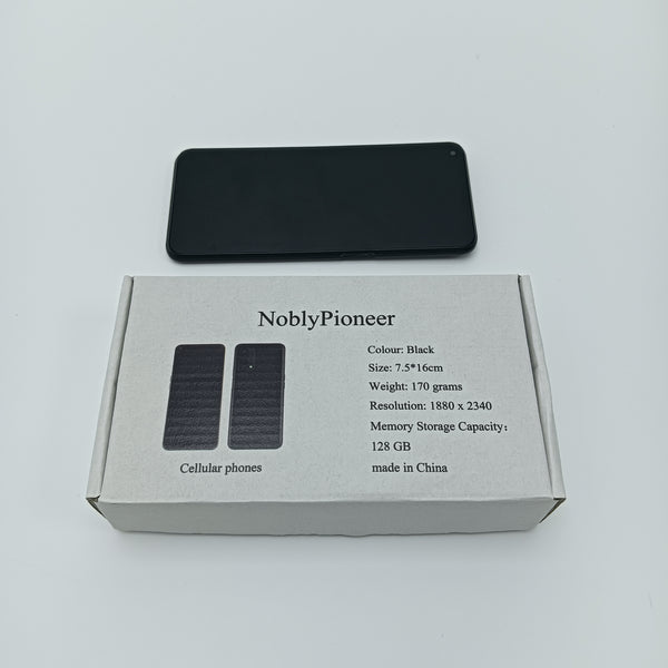 NoblyPioneer Cellular phones Black Cellular Phone, 7.5x16cm, 1880x2340 Resolution, 128 GB Storage, 170 grams