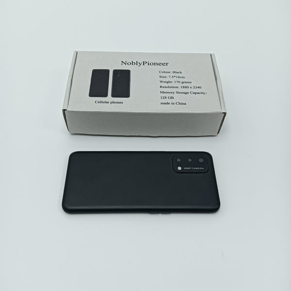 NoblyPioneer Cellular phones Black Cellular Phone, 7.5x16cm, 1880x2340 Resolution, 128 GB Storage, 170 grams