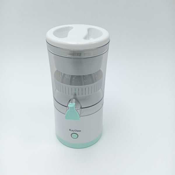 KayDate Juice extractors, electric Easy to Operate Electric Juicer with Transparent Container, White and Mint Green