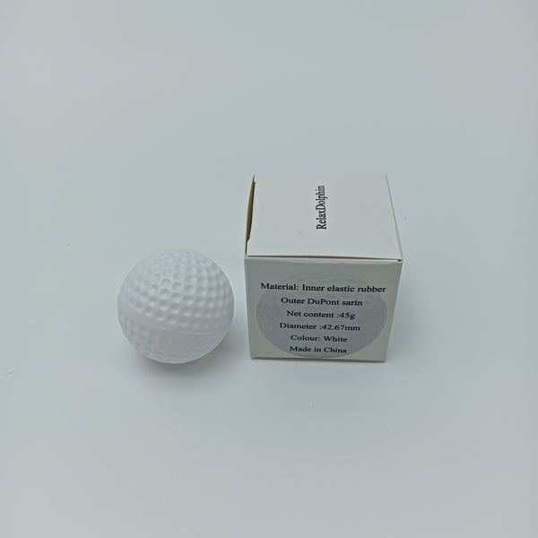 RelaxDolphin Golf balls White Golf Balls, Inner Elastic Rubber Core, 42.67mm Diameter, 45g