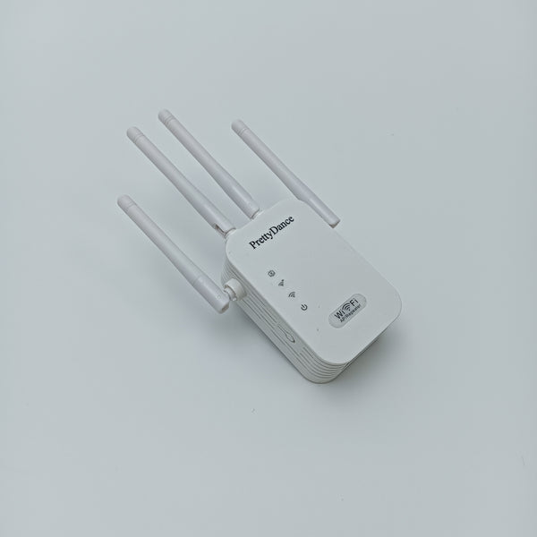 PrettyDance Wireless routers White Wireless Routers with 4 Antennas, Dual Ethernet Ports