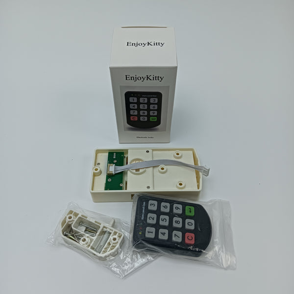 EnjoyKitty Electronic locks Electronic Keypad Lock, Plastic ABS Material, Key Password Unlocking