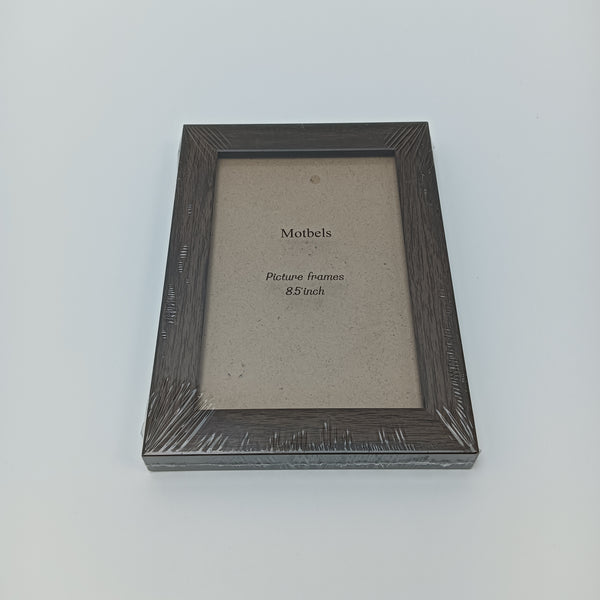 Motbels Picture frames Dark Brown Wood Grain Textured Picture Frame, 8.5 Inch, Wall and Tabletop Display