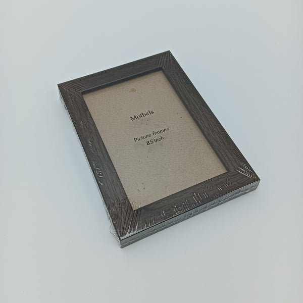 Motbels Picture frames Dark Brown Wood Grain Textured Picture Frame, 8.5 Inch, Wall and Tabletop Display