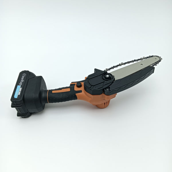 ClearRap Chain saws Cordless Mini Chainsaw, Handheld Electric Chain Saw, Orange and Black