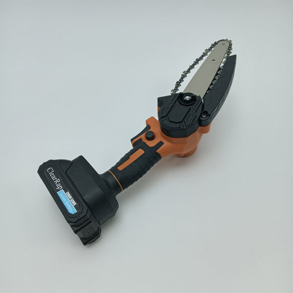 ClearRap Chain saws Cordless Mini Chainsaw, Handheld Electric Chain Saw, Orange and Black