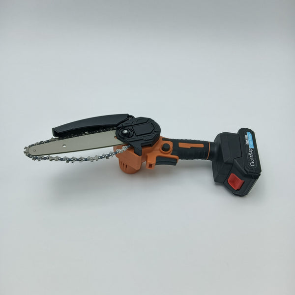 ClearRap Chain saws Cordless Mini Chainsaw, Handheld Electric Chain Saw, Orange and Black