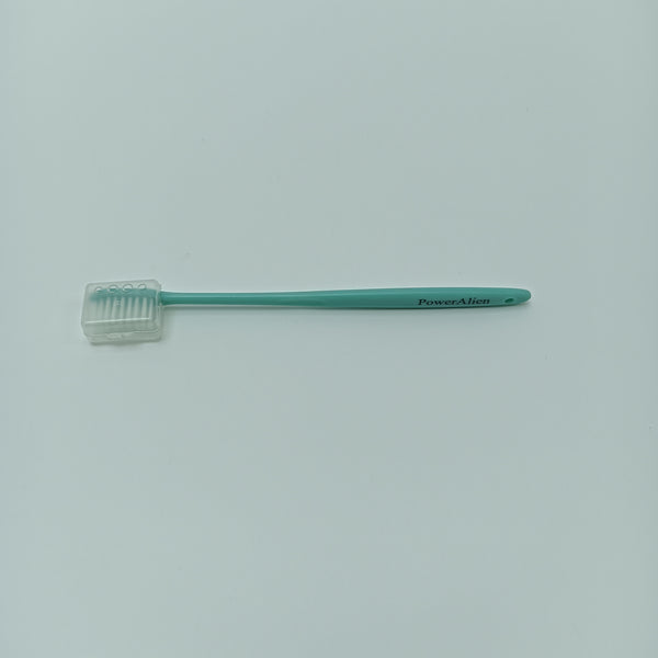 PowerAlien Tooth brushes Manual Toothbrush with Protective Cap, Soft Bristles, 7 Inches