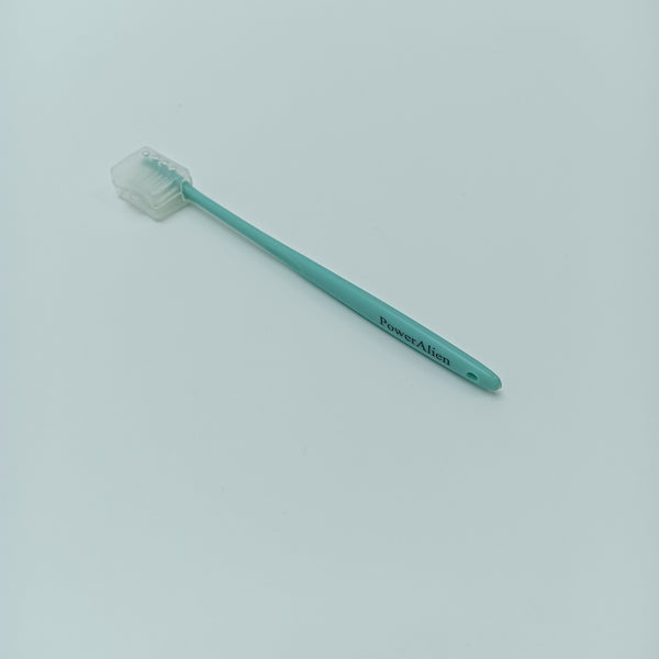 PowerAlien Tooth brushes Manual Toothbrush with Protective Cap, Soft Bristles, 7 Inches