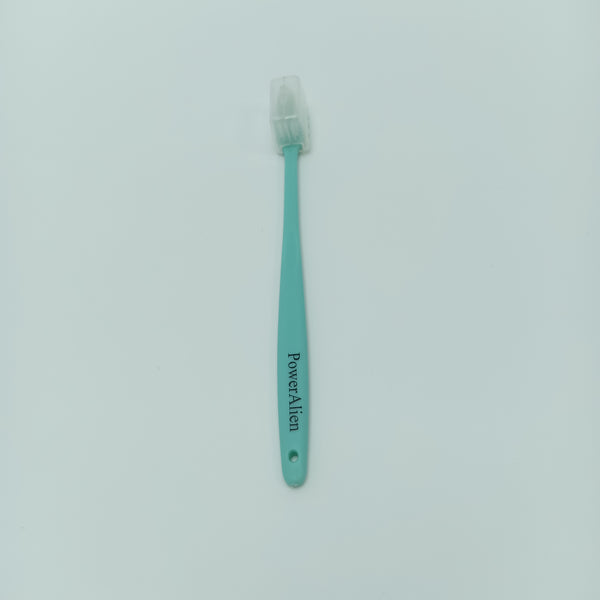 PowerAlien Tooth brushes Manual Toothbrush with Protective Cap, Soft Bristles, 7 Inches
