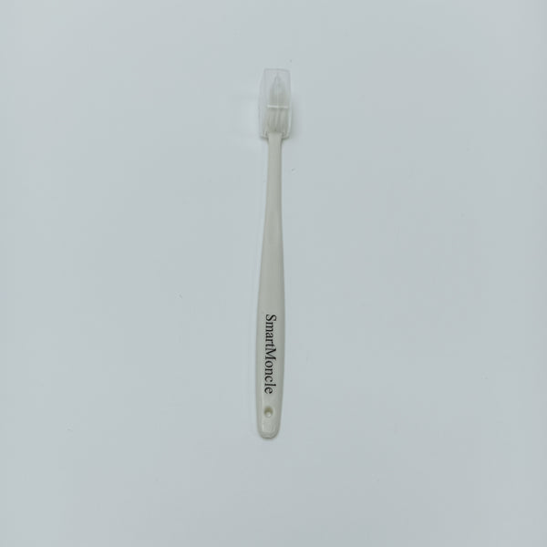 SmartMoncle Tooth brushes White Toothbrush with Protective Cap, Soft Bristles, Manual, Single Pack