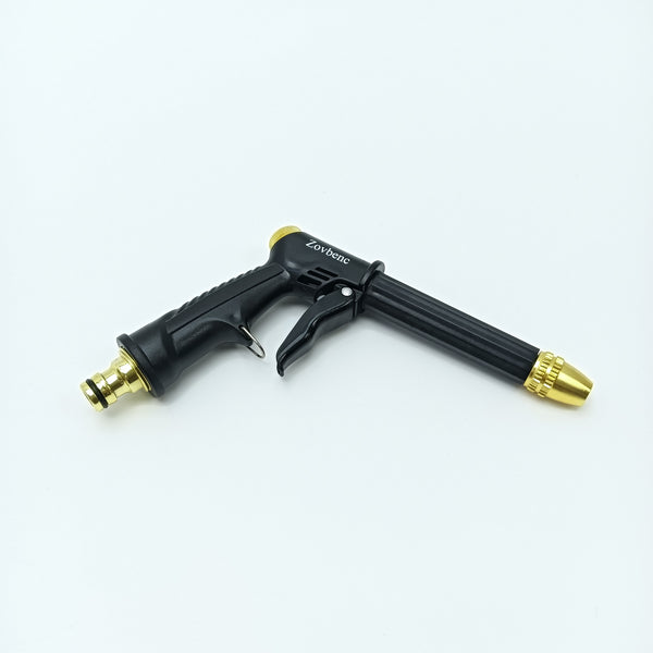 Zovbenc Garden hose sprayers Heavy Duty Garden Hose Nozzle Sprayer with Trigger, Black with Gold Accents